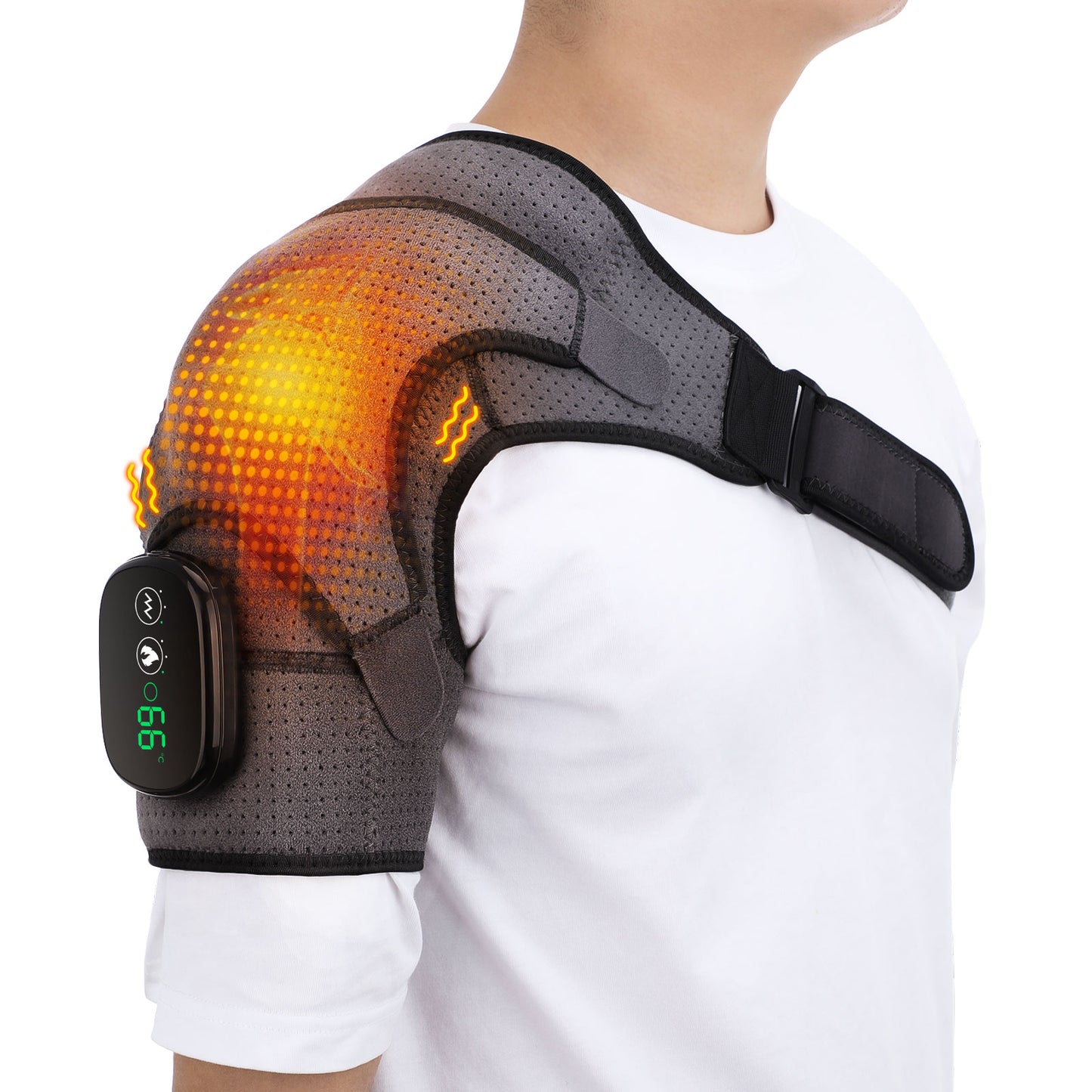 Heated Shoulder Massager With Compression, Vibration